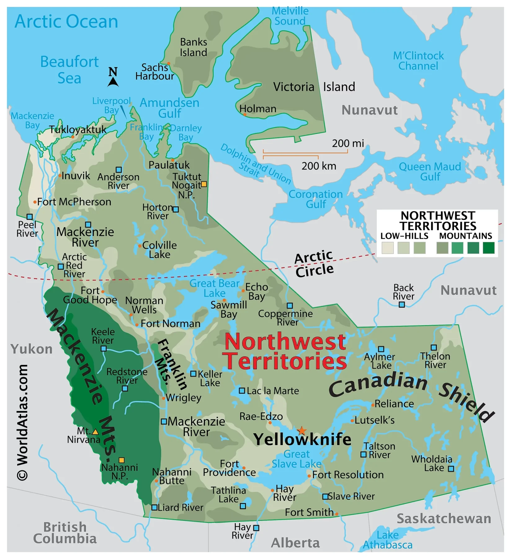 Northwest Territories Map