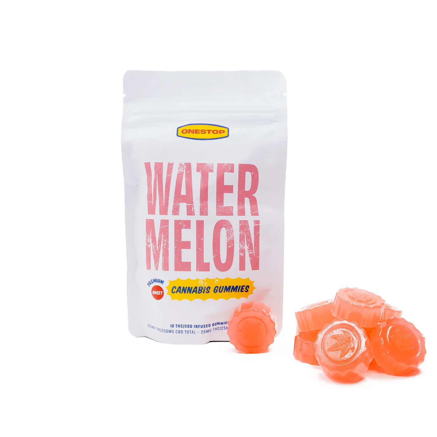 OneStop Watermelon 02 | One Stop Edibles - (500mg 1:1 (CBD:THC) - Image 4