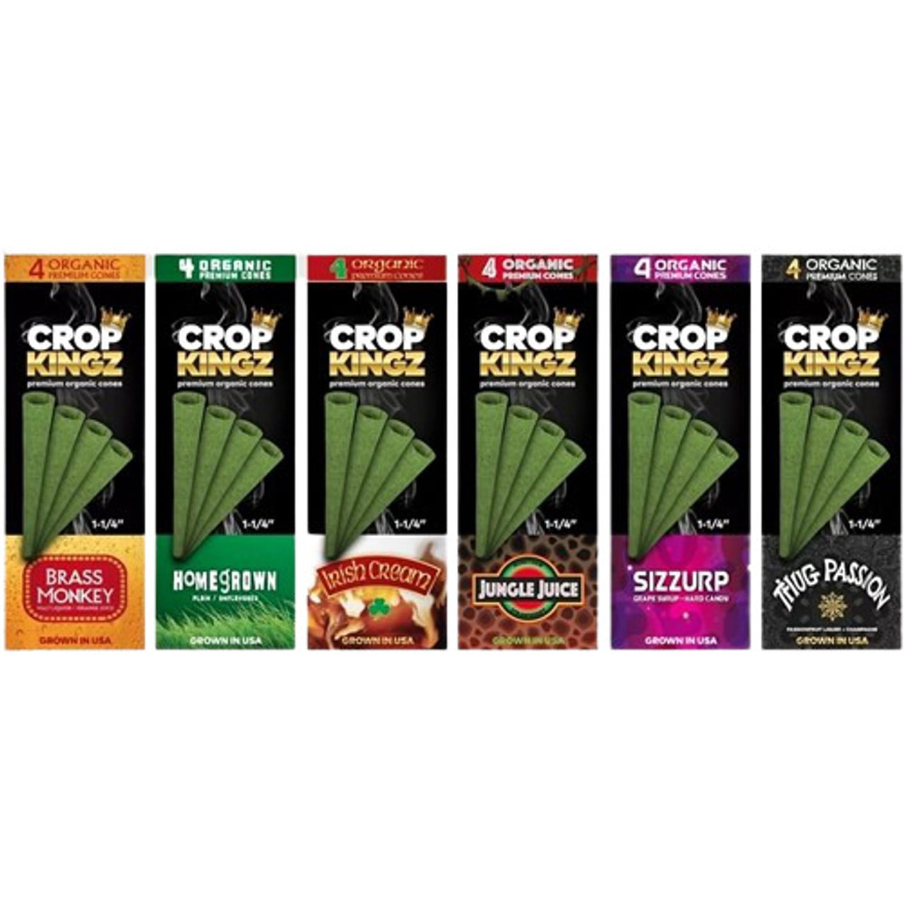 CROP KINGZ CONES KING 2-PK – 6 flavours