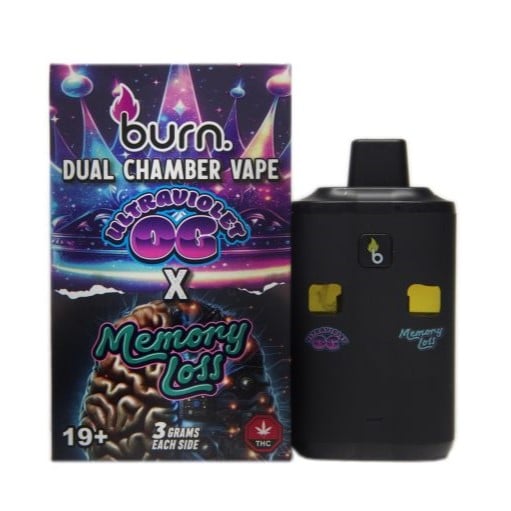 6 Gram Dual Chamber Burn Disposable Vape – Ultra Violet OG Memory Loss 33 Gram | Burn Dual Chamber - THC Disposable Vapes (6G) (3+3 Gram) - Image 19