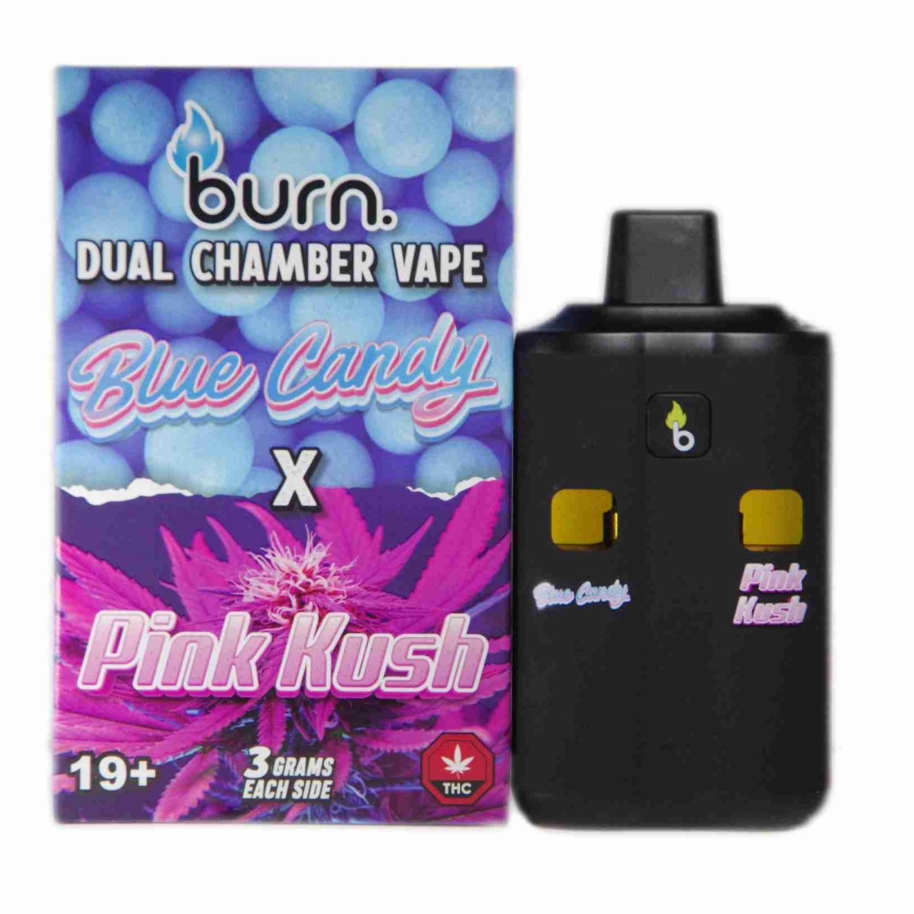 Blue Candy Pink Kush | Burn Dual Chamber - THC Disposable Vapes (6G) (3+3 Gram) - Image 9