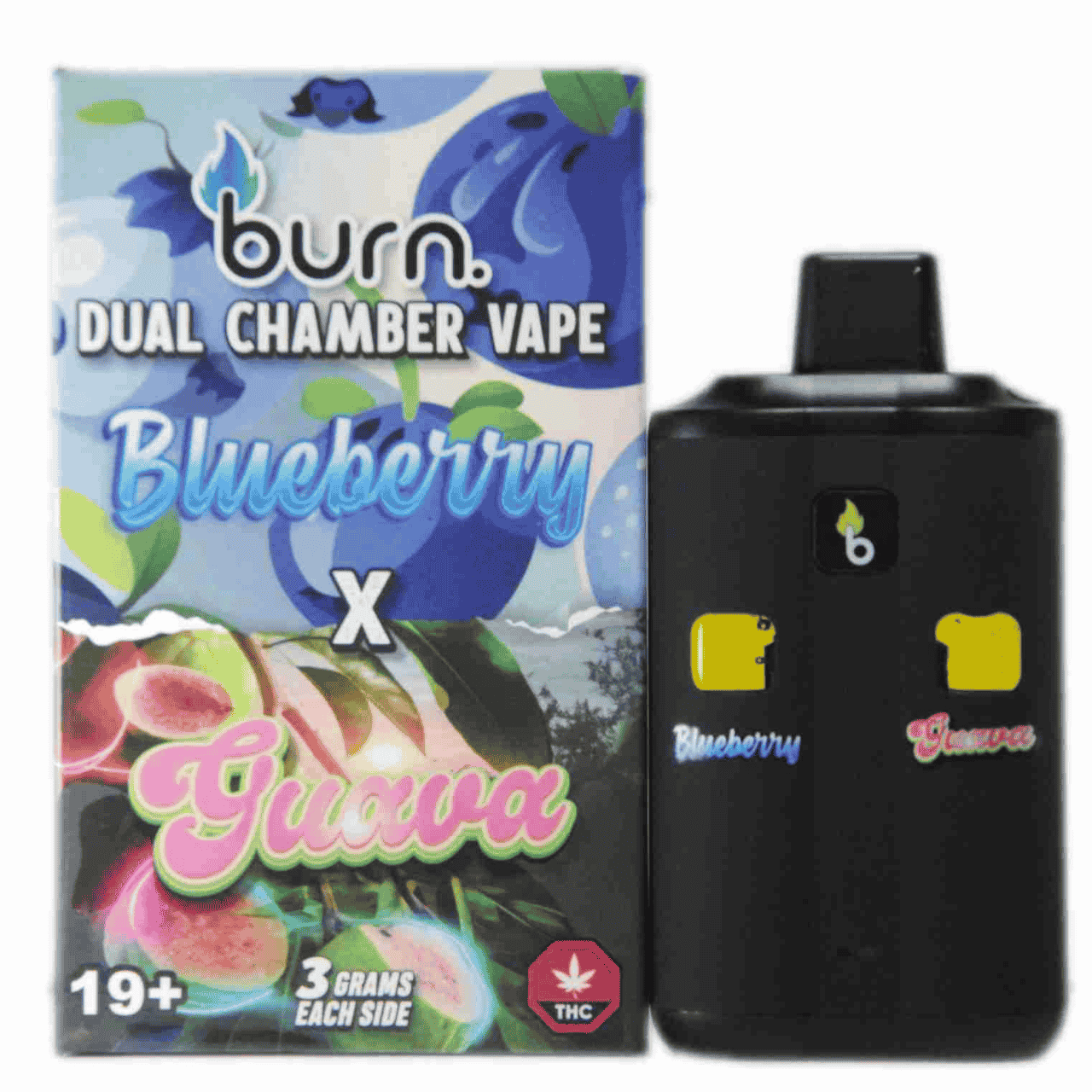 Blueberry Guava | Burn Dual Chamber - THC Disposable Vapes (6G) (3+3 Gram) - Image 8