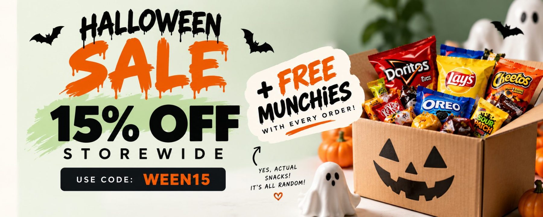 Halloween Snack Sale Banner WooCommerce | Halloween Snack Sale Banner WooCommerce |